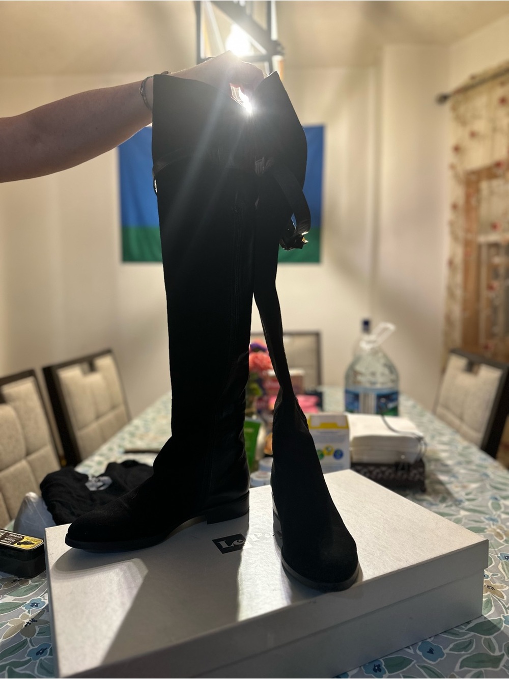 Over-the-Knee Black Suede Boots - Elegant Women's Riding Style